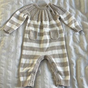 Knit cat and jack baby onesie
